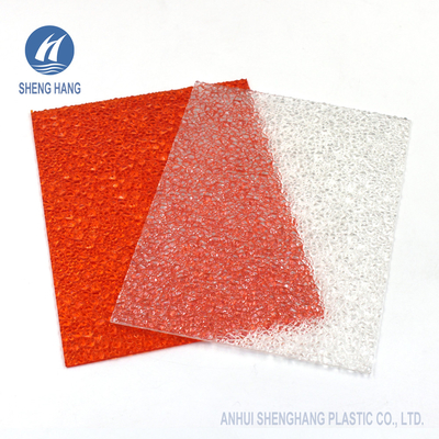 Diamond Embossed Polycarbonate Sheet verde arancio 3mm impermeabili