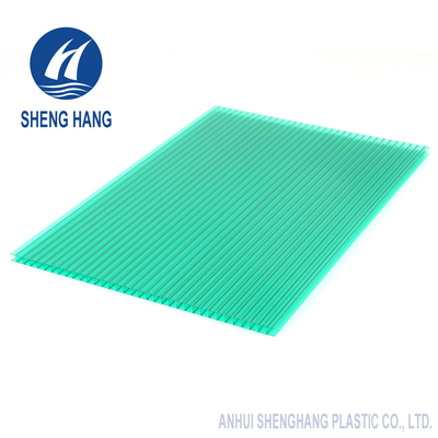 Verde gemellato dello strato della cavità del policarbonato della parete del PC di plastica