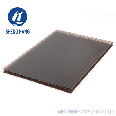 impatto di Brown della parete di 5800mm del policarbonato di verde gemellato 4mm dello strato anti