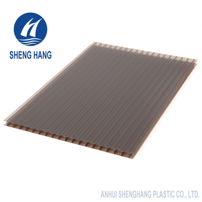 Lo strato bronzeo 10mm del policarbonato di UL94 V0 6mm Twinwall ha colorato