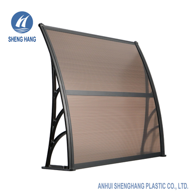 Tenda di plastica 3.3*3.9ft Brown della porta del policarbonato all'aperto standard della finestra