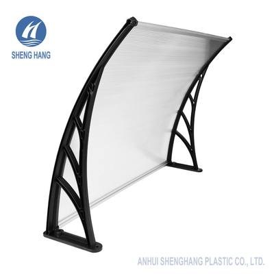 Sunshield ha curvato il rivestimento UV di plastica della tenda 5mm del policarbonato