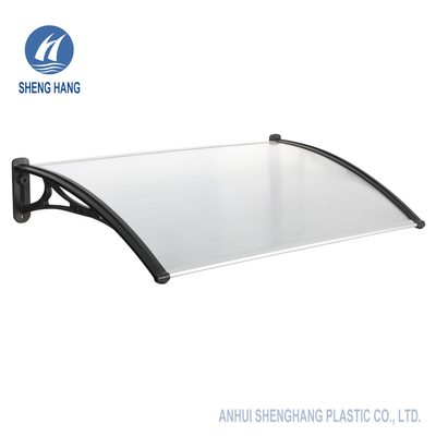 Sunshield ha curvato il rivestimento UV di plastica della tenda 5mm del policarbonato