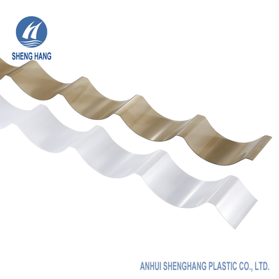 OEM di plastica del pannello del tetto dello strato ondulato 2.75x12ft del policarbonato di 1.5mm chiaro