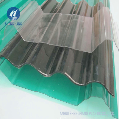 Pannello ondulato di plastica del tetto del policarbonato di  chiaro per la serra W900mm