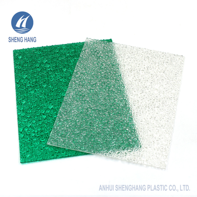 Diamond Embossed Polycarbonate Sheet verde arancio 3mm impermeabili