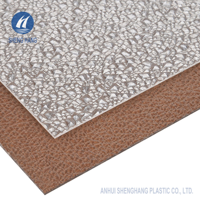 Diamond Embossed Polycarbonate Sheet verde arancio 3mm impermeabili