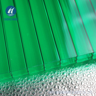 Tetto di plastica Coextruded della cavità 8mm del policarbonato triplo rettangolare della parete