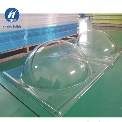 Cupola di plastica 8mm del lucernario dei prodotti Wearproof del policarbonato una protezione UV di 2 lati